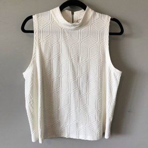 *REPOSH* Anthropologie Mock Neck Sleeveless Top